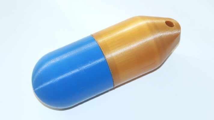 Capsule configurable with screw joint | 3d print model