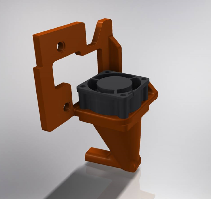Extruder fan mount for the solidoodle press | 3d print model