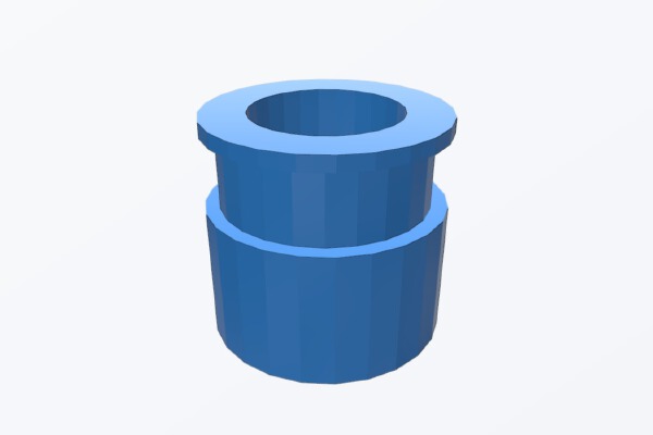 Printrbot Simple Alu Fitting for 10mm Bowden screwin coupler | 3d print model
