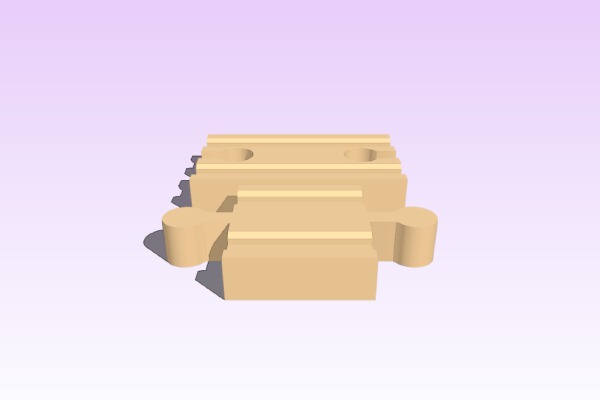 Double ended train track | 3d print model