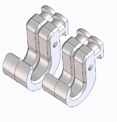 Lab Hooks - push and twist to lock NEW Ø16 & Ø12 | 3d print model