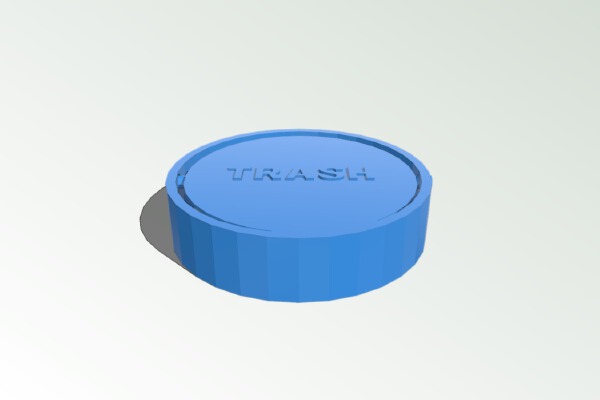 Coffee cup trash cover - rev 2 | 3d print model