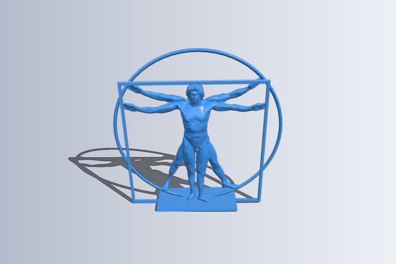 The Vitruvian man at Belgrave square London