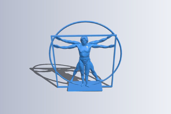 The Vitruvian man at Belgrave square London | 3d print model