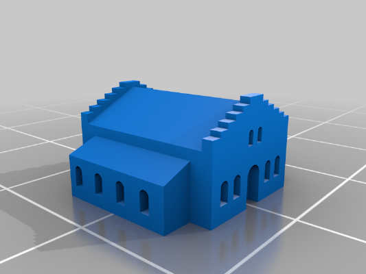 Miniature Buildings for 1:1200 Wargaming - Colonial Style | 3d print model