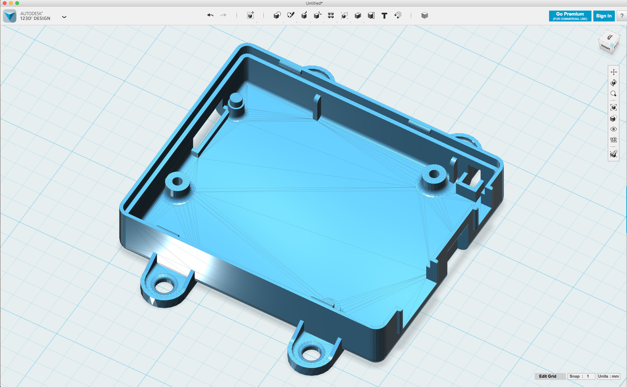 Arduino Yun Case with mounting tabs and cutouts for I_O