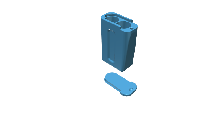 2x 18650 dual battery case | 3d print model