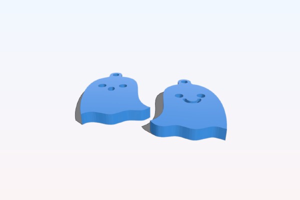 Cute Ghost Ear Rings | 3d print model