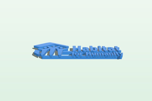 Habitat for Humanity Logo Sign | 3d print model