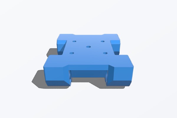 Hypercube Evolution X Carriage back for 8x10mm bushings | 3d print model