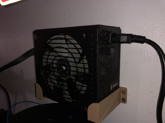 ATX Power Supply Wall Mounting Brackets | 3d print model