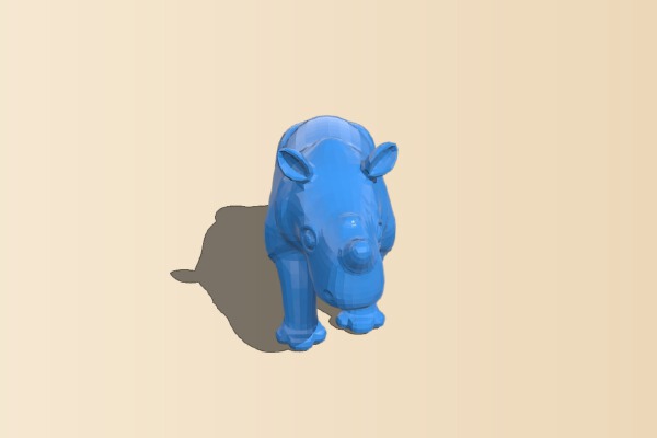 baby rhino | 3d print model