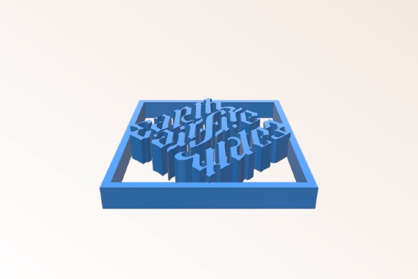 Illuminati Diamond - Ambigram | 3d print model