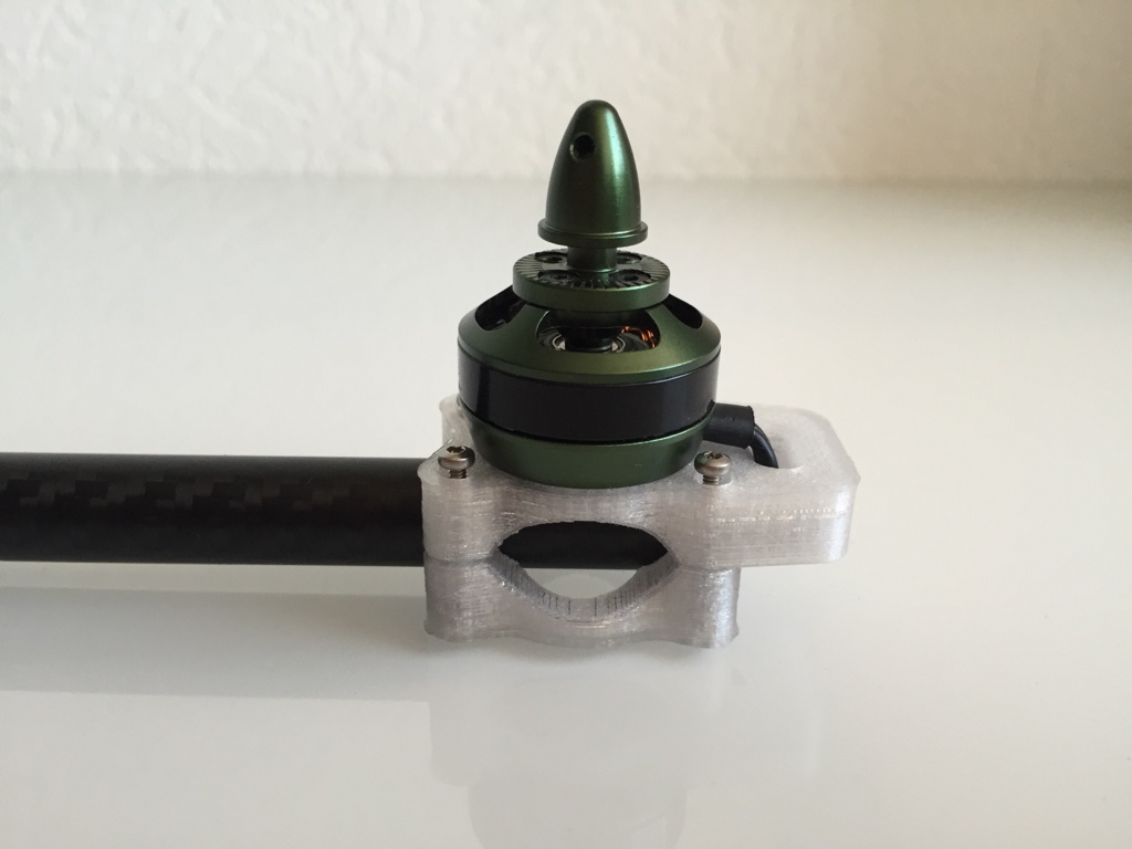 Brushless Motor Tube Mount (12mm tubes, 22xx & 18xx type outrunners)