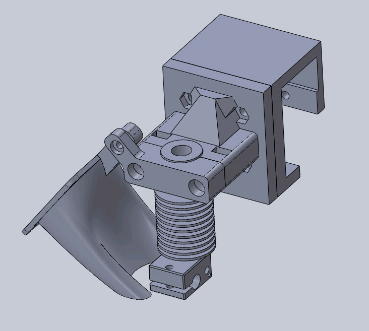 Rapide Lite 200 E3D-V6 Bowden extruder retrofit