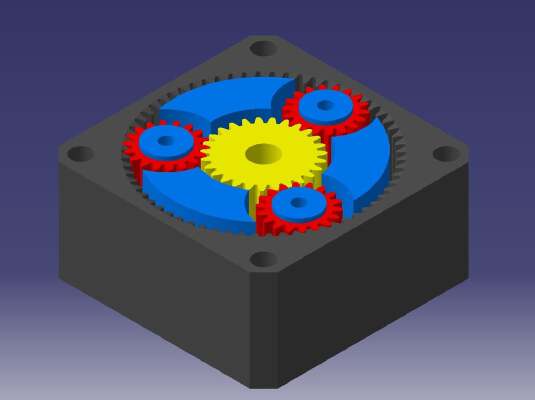 NEMA 23 Planetary gearbox reducer, 1:3.333 ratio | 3d print model