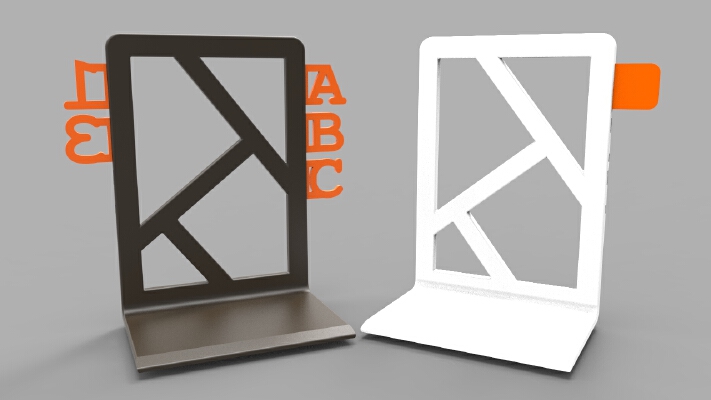 Universal Book Stand - Numbers, Alphabets, Shape | 3d print model