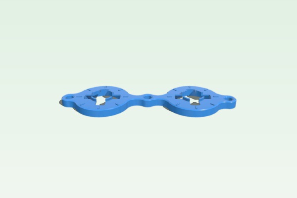 GM LSx Header Flange for Snap-Together Header Fab Kit | 3d print model