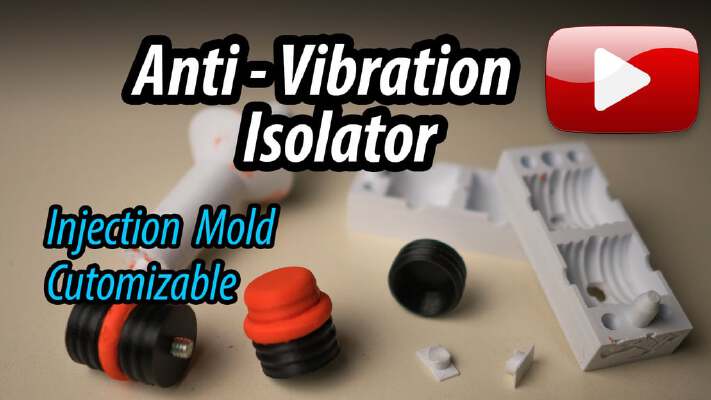 Anti-Vibration Isolator Mold - Light duty - Customizable | 3d print model