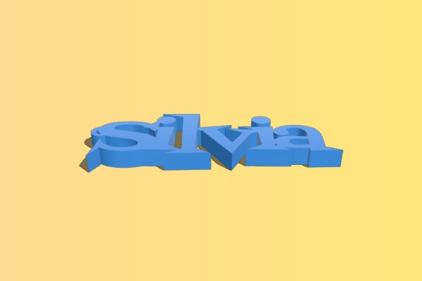 silvia keychain | 3d print model