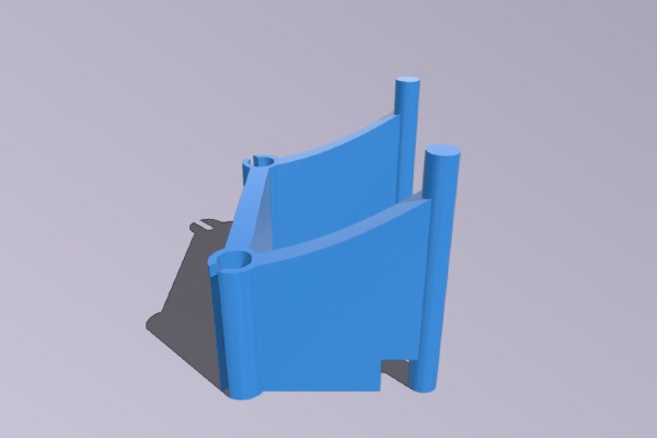 Slotted Filament Tube Holder for Flashforge Creator Pro | 3d print model