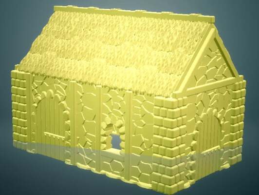 Medieval Cottage 2 (28mm_Heroic scale and 15mm scale) | 3d print model