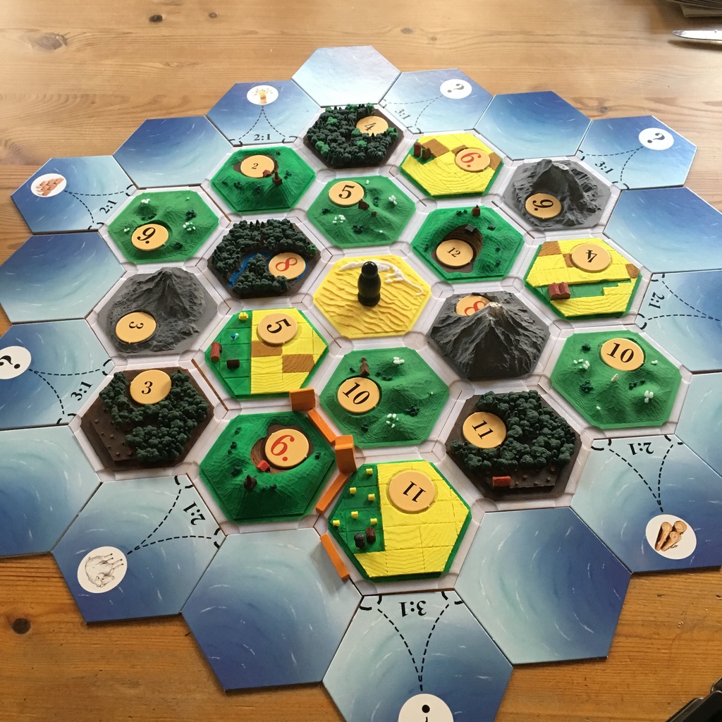 3D Catan Pieces Variation