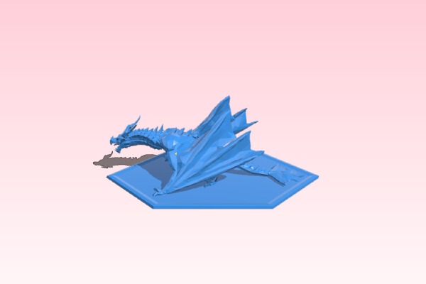 Dragon without rider (low poly) | 3d print model