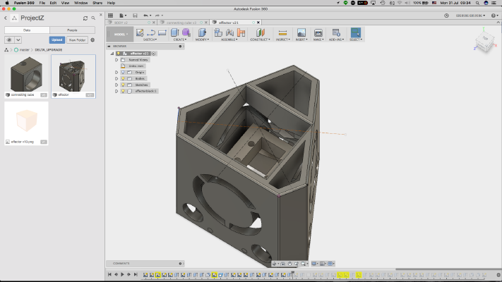 Kossel delta 3d printer Magnetic Effector and ArmCarriage | 3d print model