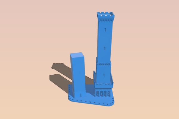 Two Towers, Bologna, Italy. | 3d print model