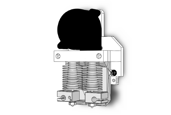 Dual E3D Mount for HyperCube Carriage | 3d print model