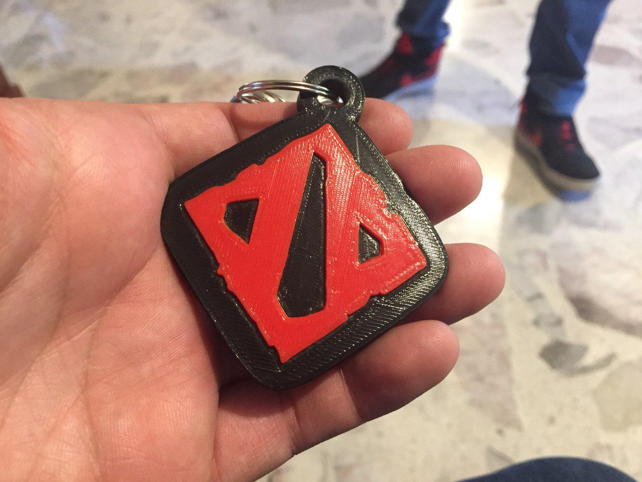 Dota 2 Logo Keychain - Two pieces