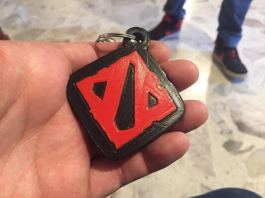 Dota 2 Logo Keychain - Two pieces | 3d print model