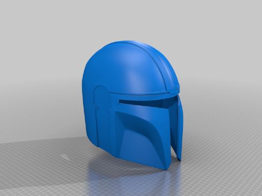 Mandalorian Helmet - Repaired and Split | 3d print model