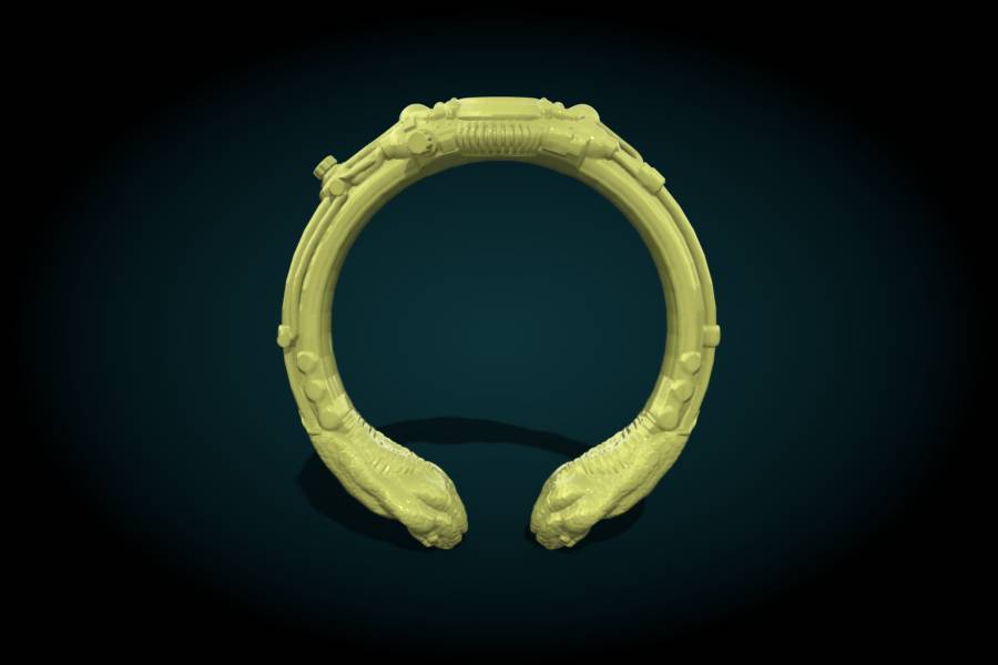 SteamPunk Bracelet Snake Heads