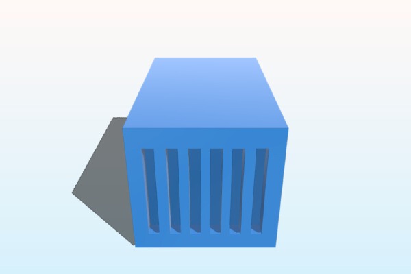 Docker logo - play with containers version | 3d print model