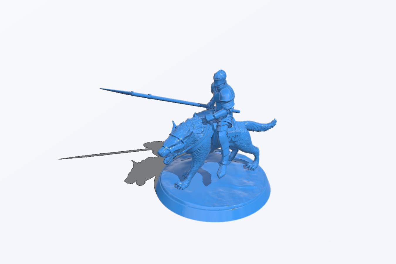 Knight riding a wolf