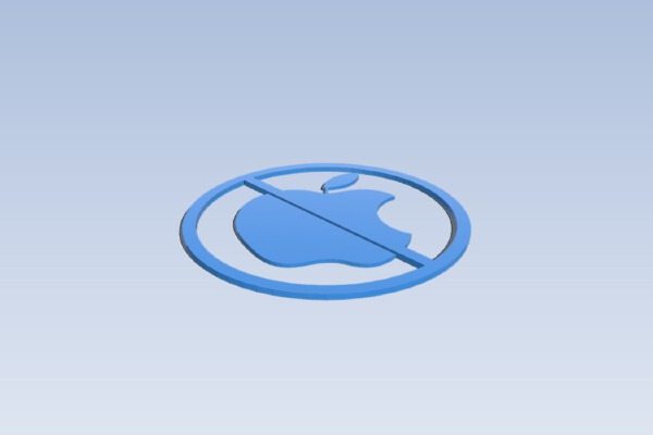 Anti-Mac Logo | 3d print model