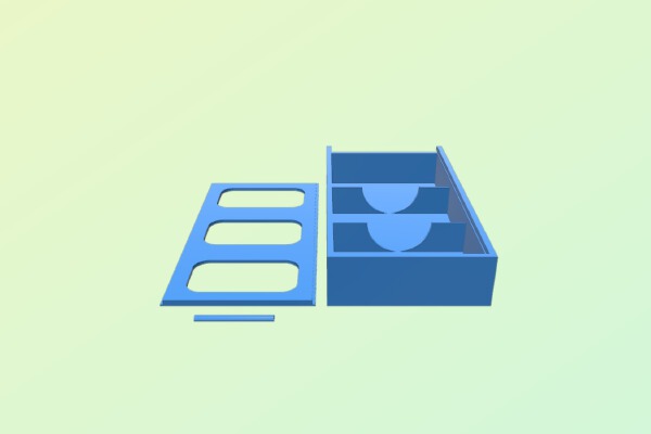 Card Box_ Storage box with sliding lid | 3d print model