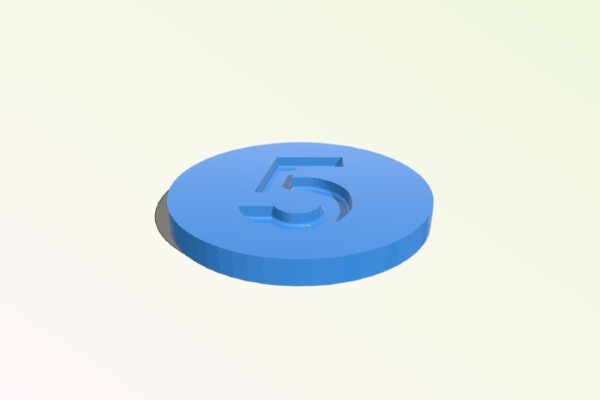 5 Shekel coin dummy for Israeli supermarket carts | 3d print model