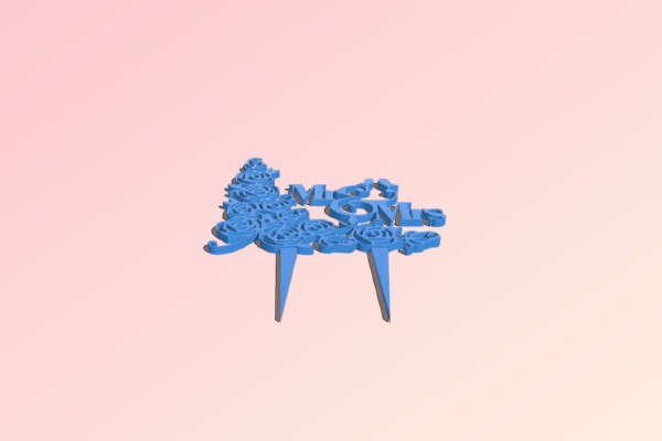 Mr & Mrs Wedding Cake Topper | 3d print model