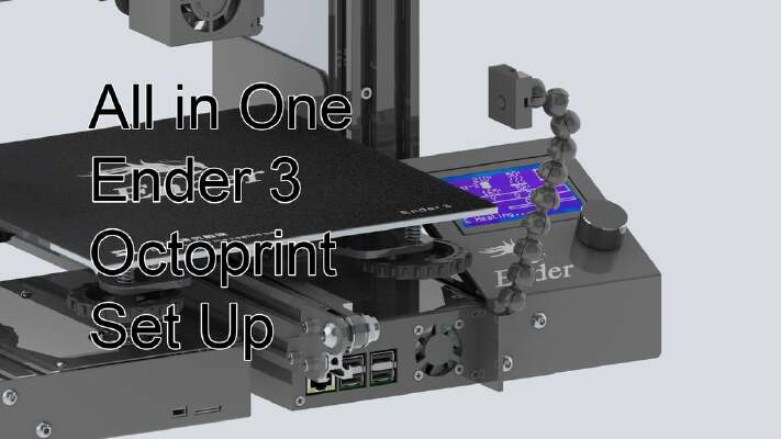 AiO Ender 3 Octoprint Set Up with Power and Light Remote Control | 3d print model