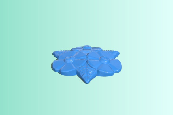 Forget-Me-Not Badge | 3d print model