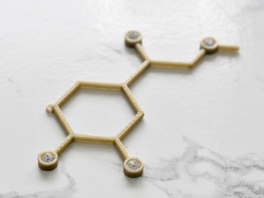 Adrenaline Molecule Pendant Necklace | 3d print model