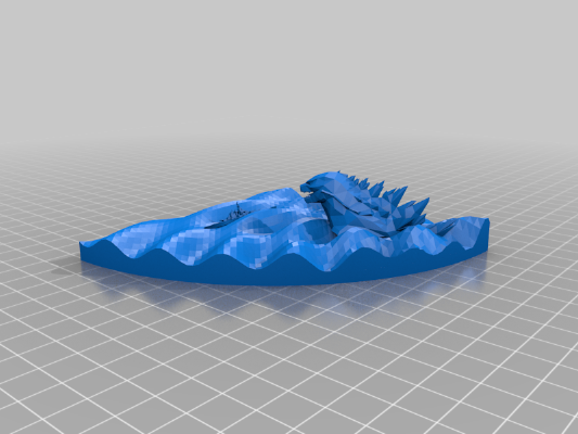 Godzilla Attack Desk Bumper | 3d print model