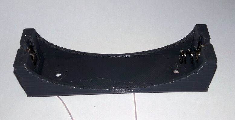 18650 Battery holder (just another) for AA_AAA spring contacts. | 3d print model