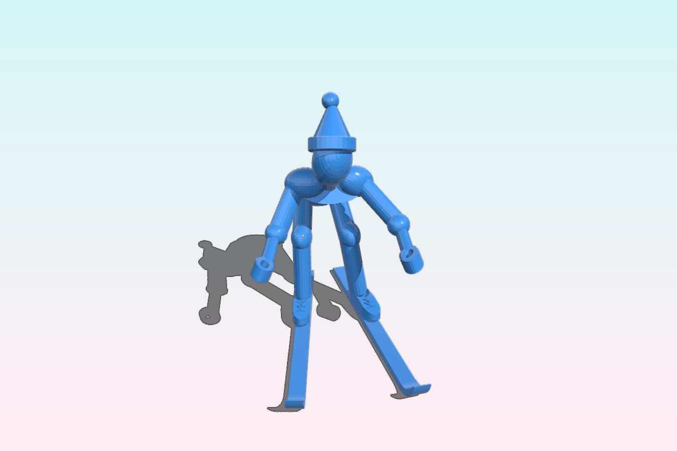 Basic Skier Figurine