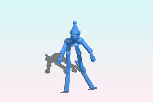 Basic Skier Figurine | 3d print model