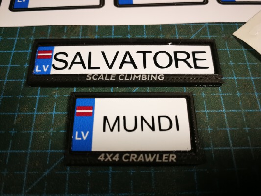 Licence plate frame, 1_10 scale for crawlers. | 3d print model