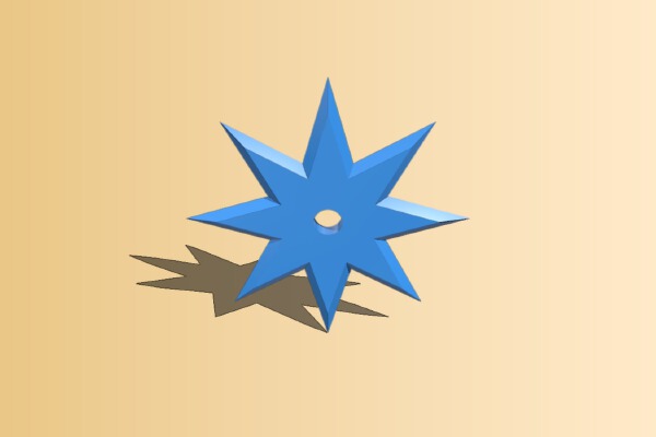 8 Point Ninja Star | 3d print model